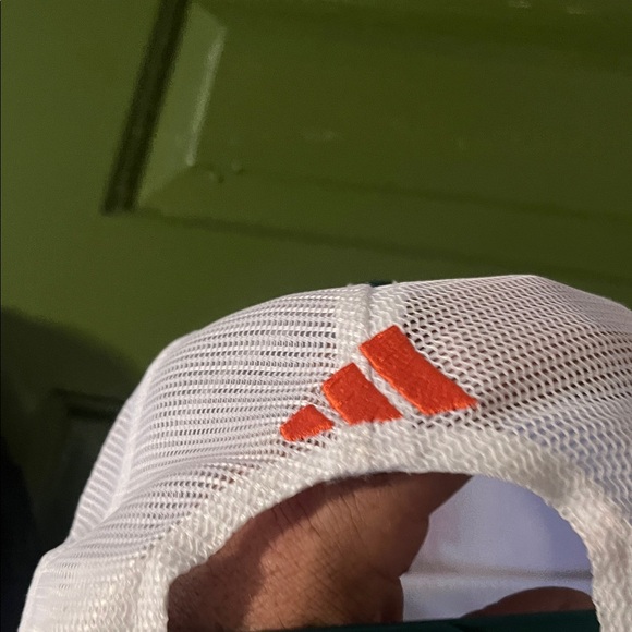 New Era White and Black Hats with Orange and White Accents - Picture 3 of 4